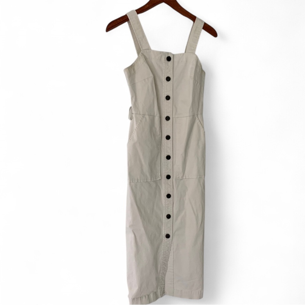 Universal Thread Cream Button-Front Midi Dress